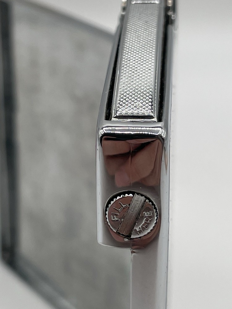 Vintage RONSON Art Deco Lighter / Large Cigarette Case Holder With Felt Case