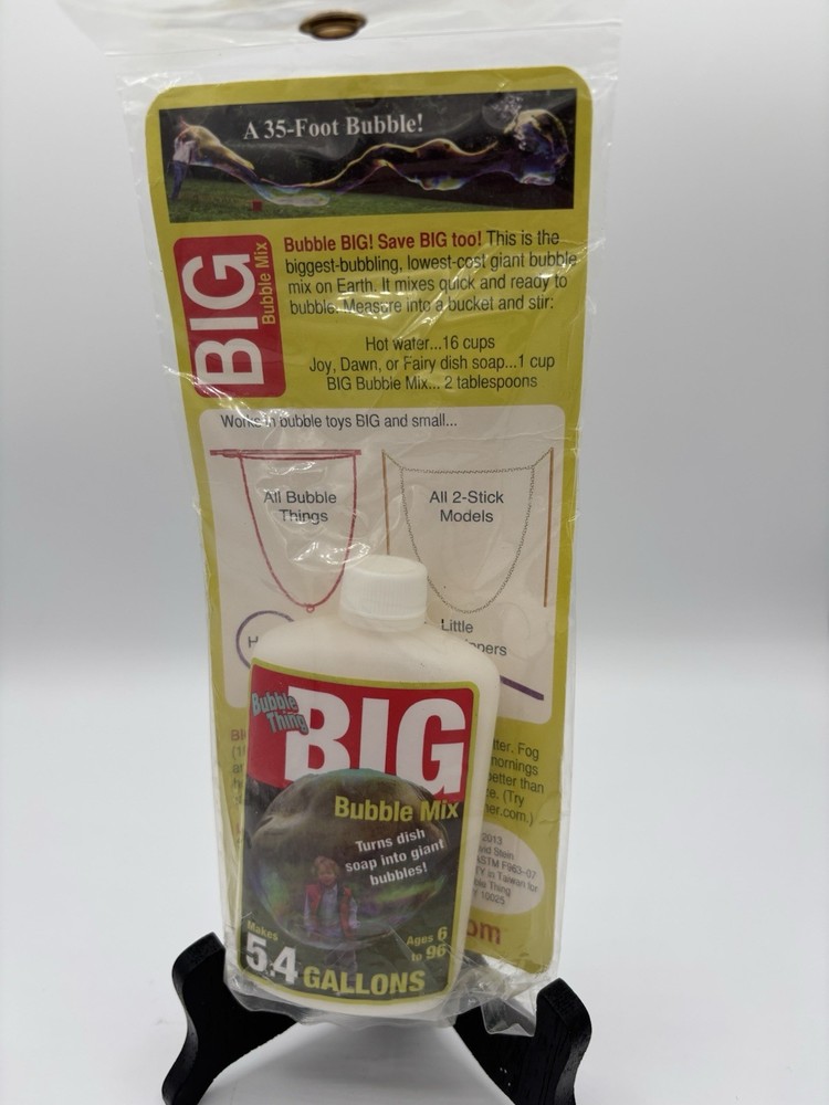 Vintage Bubble Thing Bubble Mix Makes 5.4 Gallons New In Package
