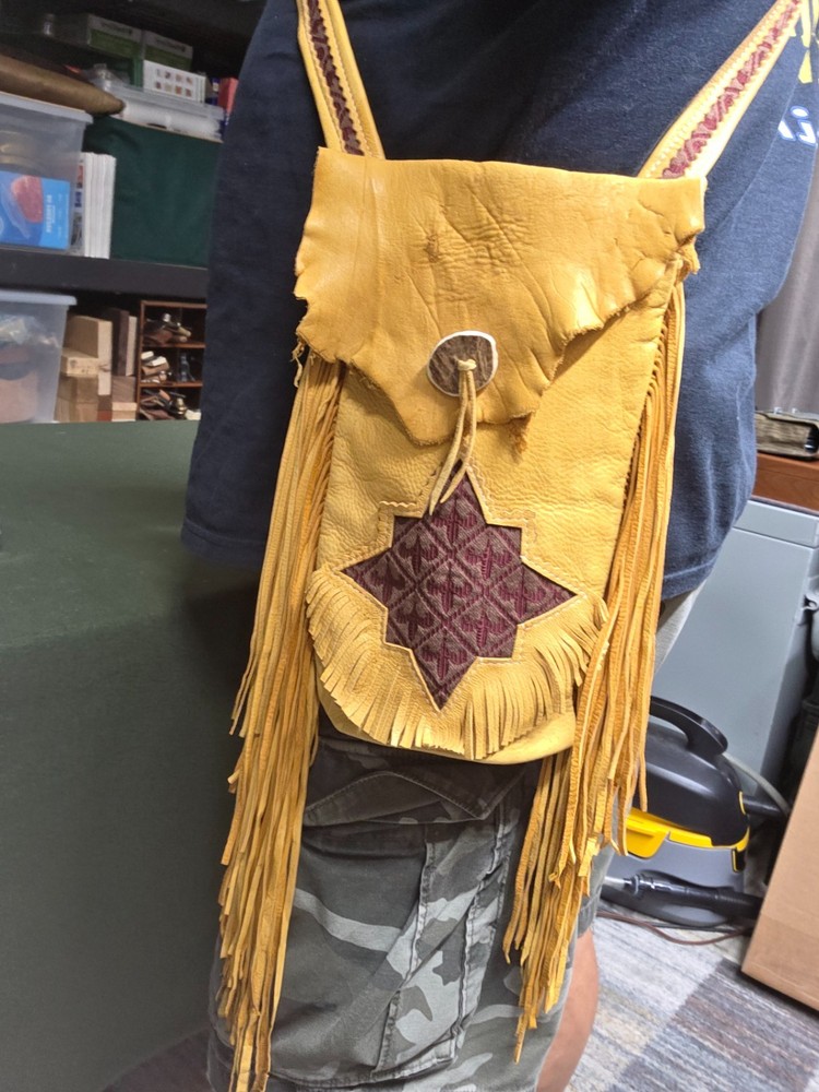 Vintage Elk Hide Possibles Bag, Tom Ewing