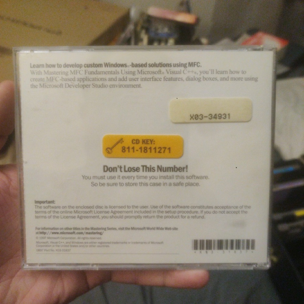 Microsoft Mastering MFC Fundamentals using Visual C++ Pre-Owned