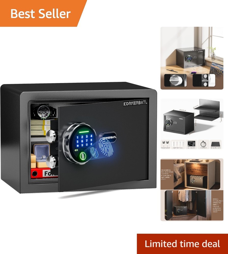 Elegant Small Safe Box with Four Access Methods - Perfect for Home Security