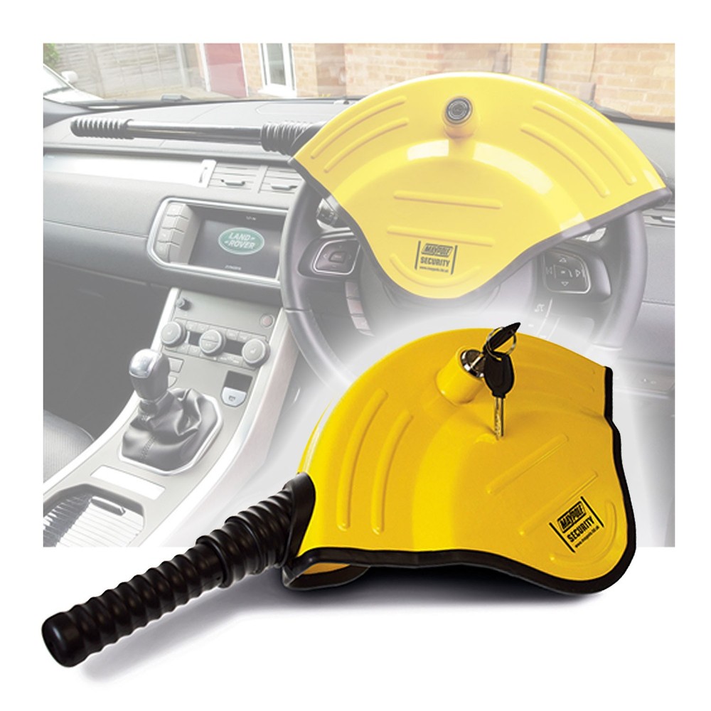 Premium Steering Wheel Lock For JAC High Security Anti Theft Yellow