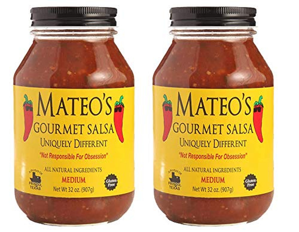 Mateo'S Gourmet Salsa Medium Spice 2 Jars 32Oz/907G