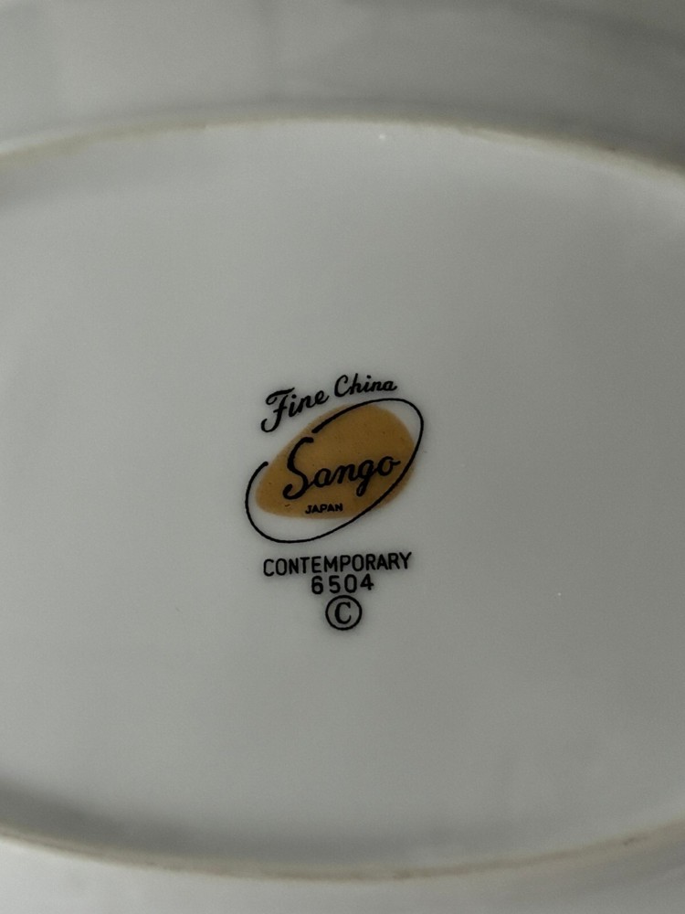 Sango Contemporary 6504 Rare Squiggles Pattern 9" Serving Platter
