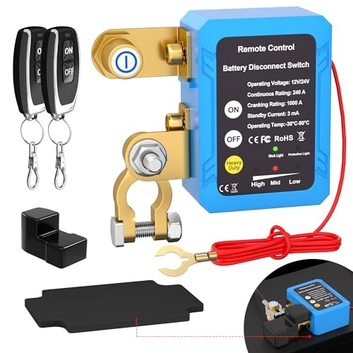 Kill Switch 12V 240A Remote Battery Disconnect Switch Automatic Regular style