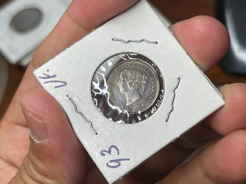 1893 Canada 5 Cents Silver Coin Great Condition