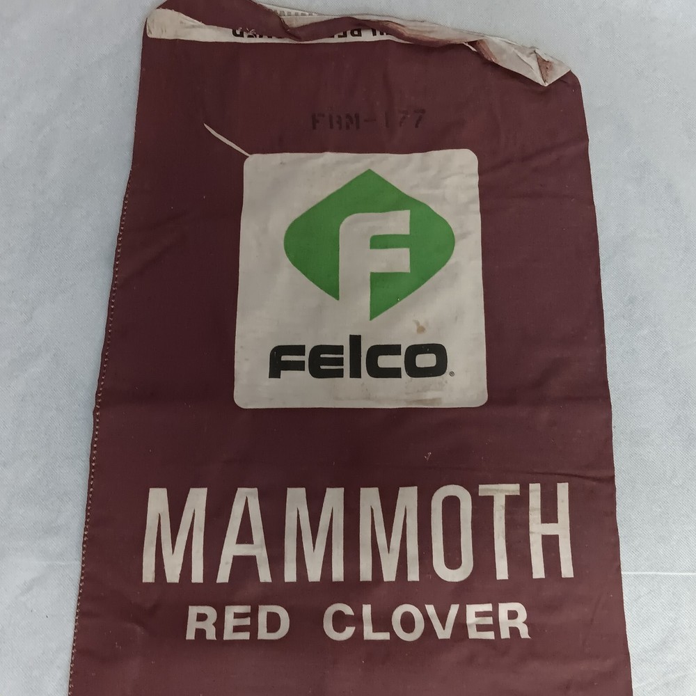 Felco Mamoth Red Clover Cloth Seed Sack Double Sided Graphics