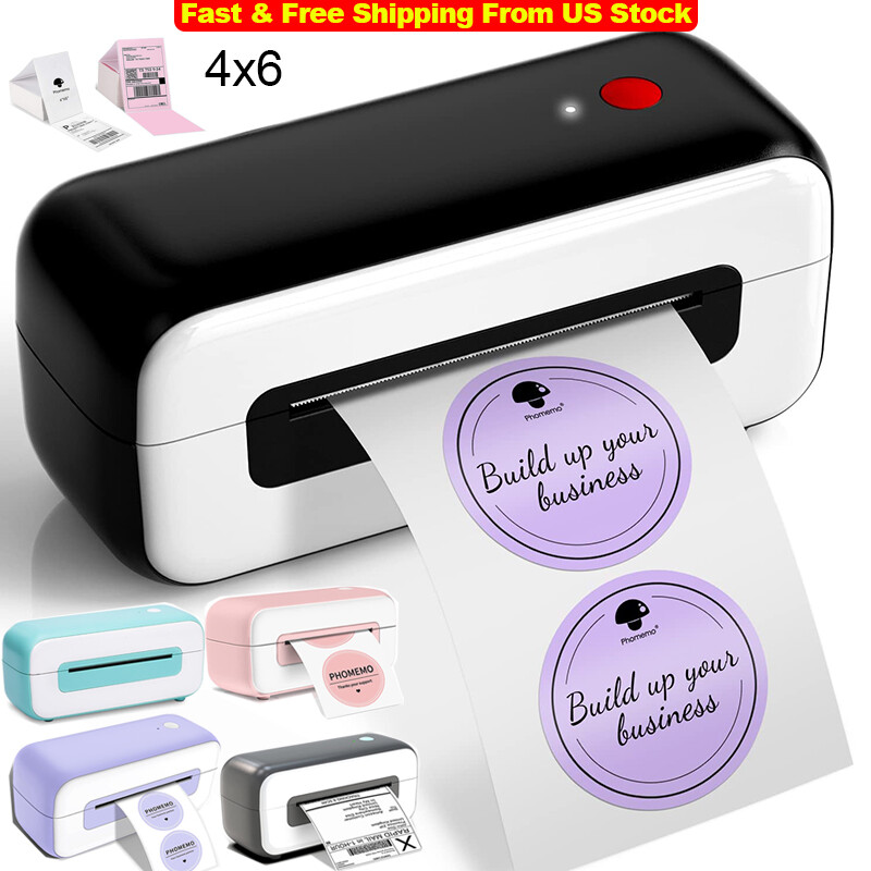 Phomemo Shipping Label Printer 4x6 " Thermal Barcode USB Maker for Packages Lot