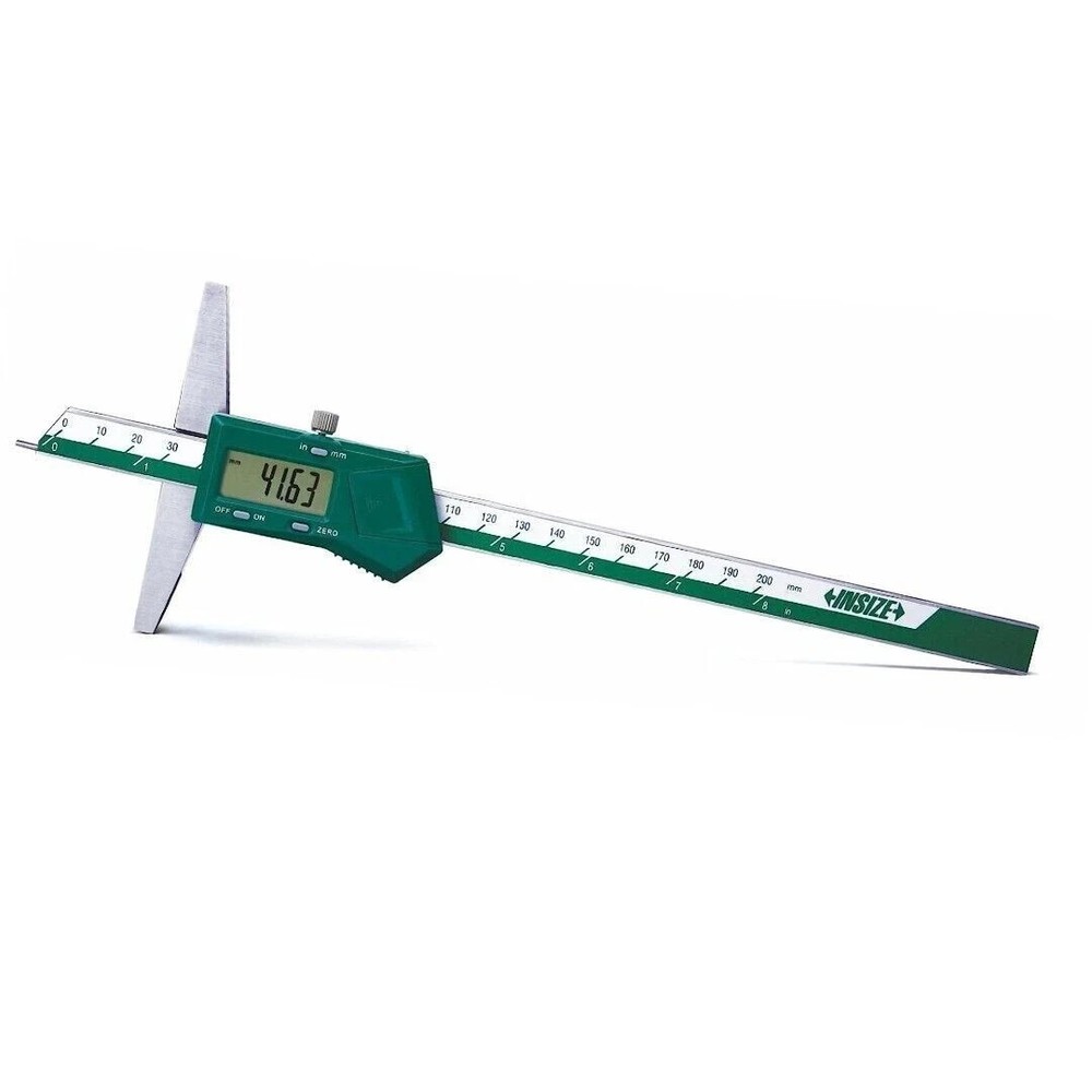 Insize 1143-200A Digital Point Depth Gage Range 0-200mm/0-8"
