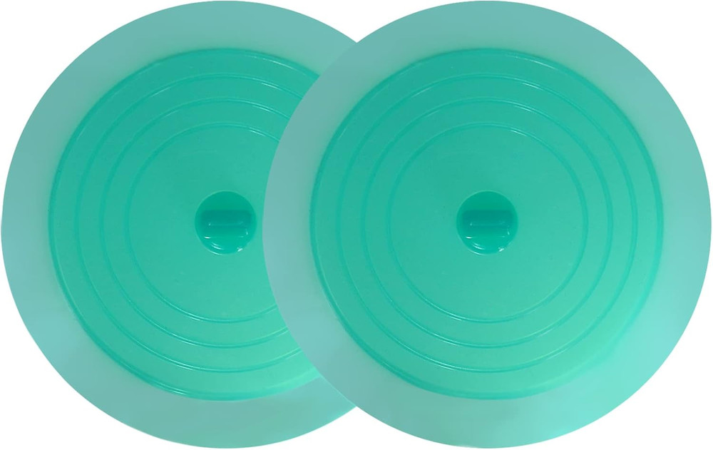 2 Pack Silicone Drain Stopper - 6" Suction Cover for Kitchen & Bath