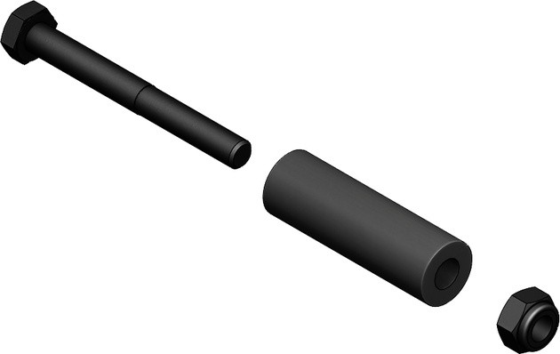 KFI POM Roller Fairlead Replacement Roller Kit Vertical Standard Black