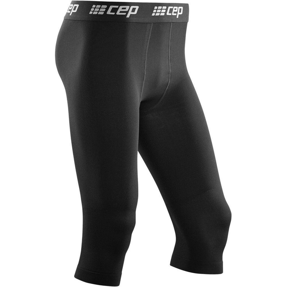 Men's CEP Ski Compression 3/4 Base Tight in Black Size XL