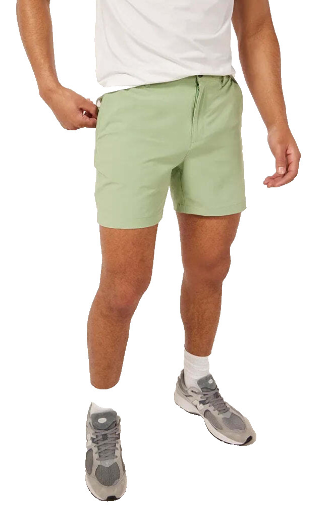 Chubbies Shorts The Basils Everywear 6" Performance Solid Green M Hidden Pocket