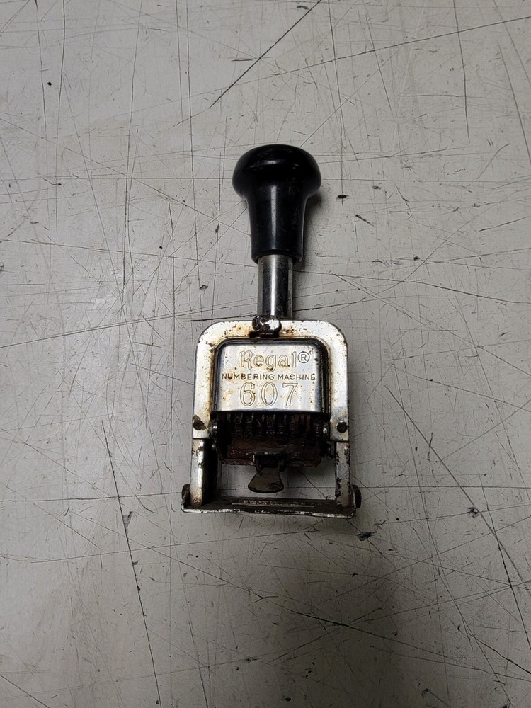 Vintage Regal Numbering Machine 607 Stamper