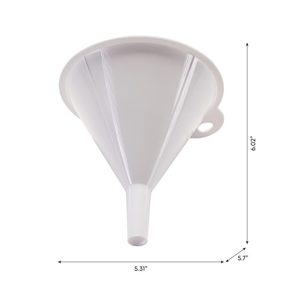 Mainstays 2-Piece Kitchen Funnel Set, White, Plastic
