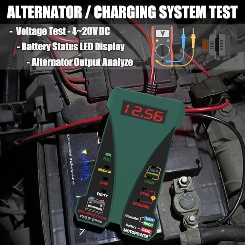 MP0514E 12V Digital Car Battery Tester Voltmeter and Charging System Analyzer