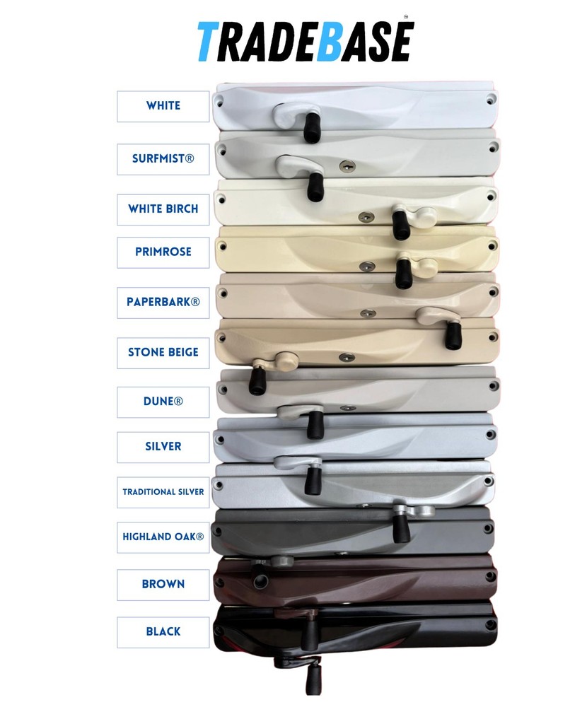 TRADEBASE Window Winder White Right Hand - Lockable