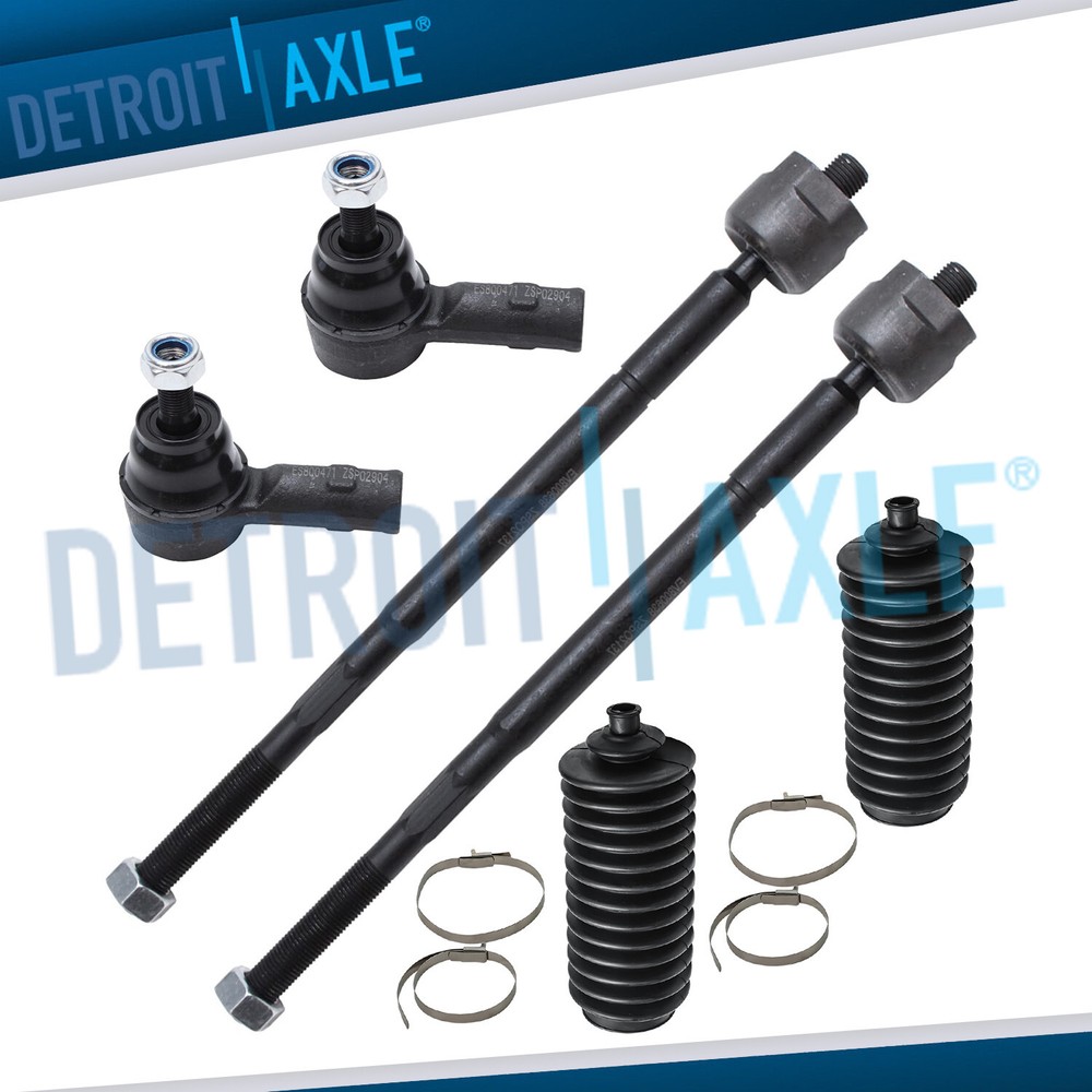 Front Inner Outer Tierod Boot Kit for 2009 2010 2011 2012-2017 Mitsubishi Lancer