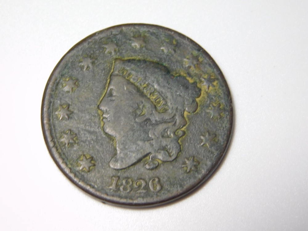OLD US COIN 1826 CORONET HEAD LARGE CENT