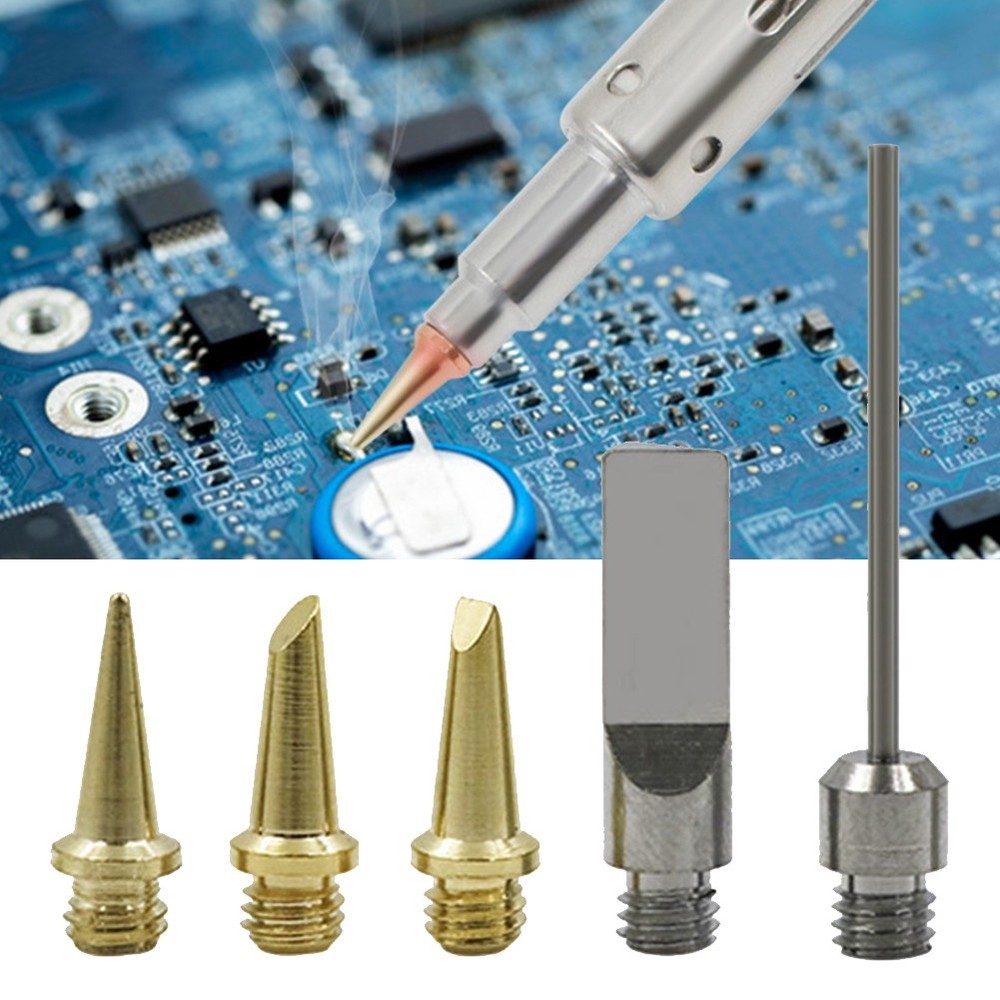 Soldering Iron Tip Soldering Tips Kit Torch Pen Replaceable Tool Silver