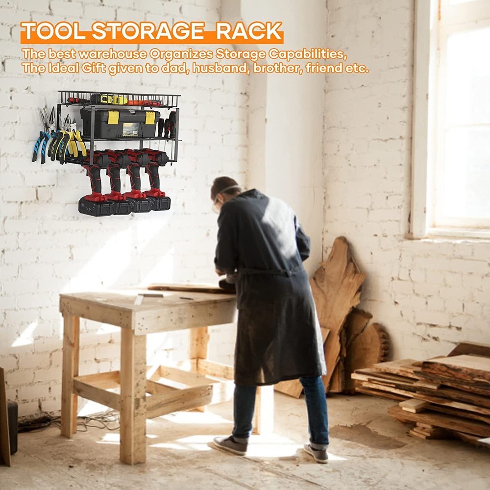 Heavy Duty Floating Tools Shelf&Organizer Wall Mounted for Handheld & Power Tool