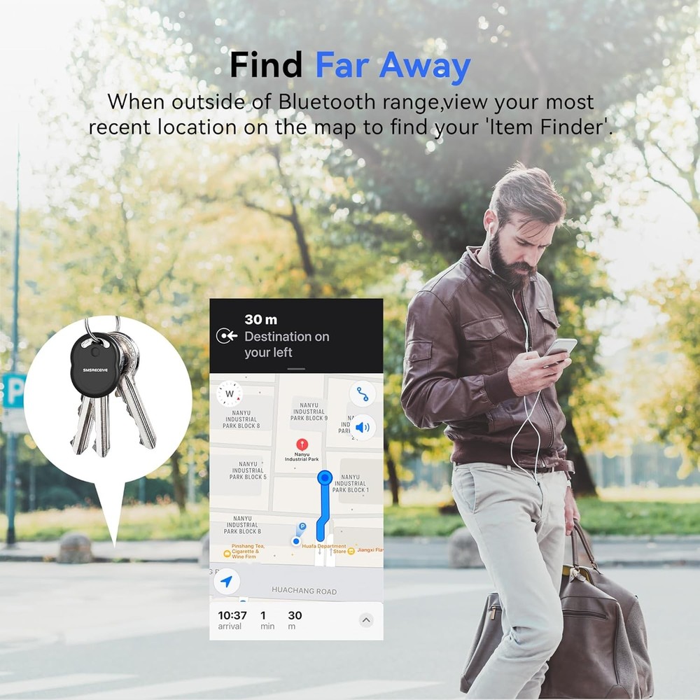 Air Tracker Tags-4 Pack [Apple MFi Certified] - Smart Bluetooth Tracker Tags