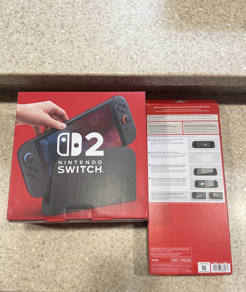 Nintendo Switch 2 Console With Carrying Case & Screen Protector