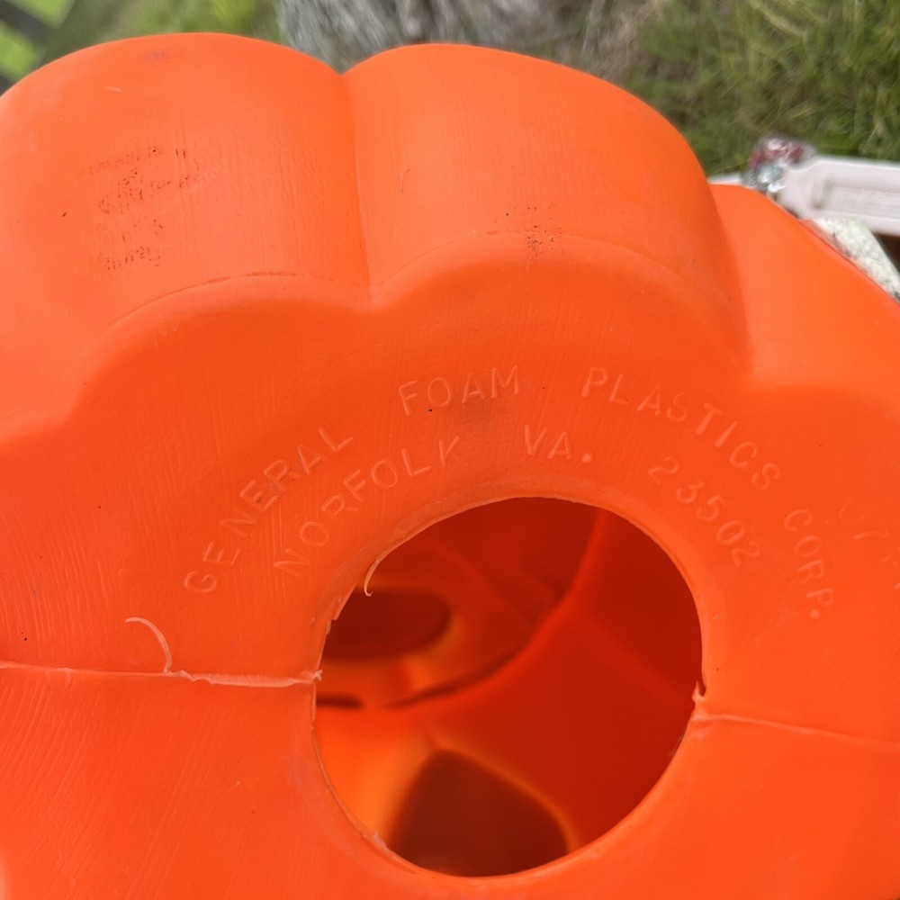 Vtg 22" General Foam Stacked Pumpkin Blow Mold Jack-O-Lantern Stack Lighted