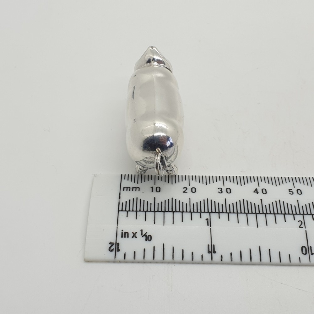 Sterling Silver Pig Vesta Case Match Holder