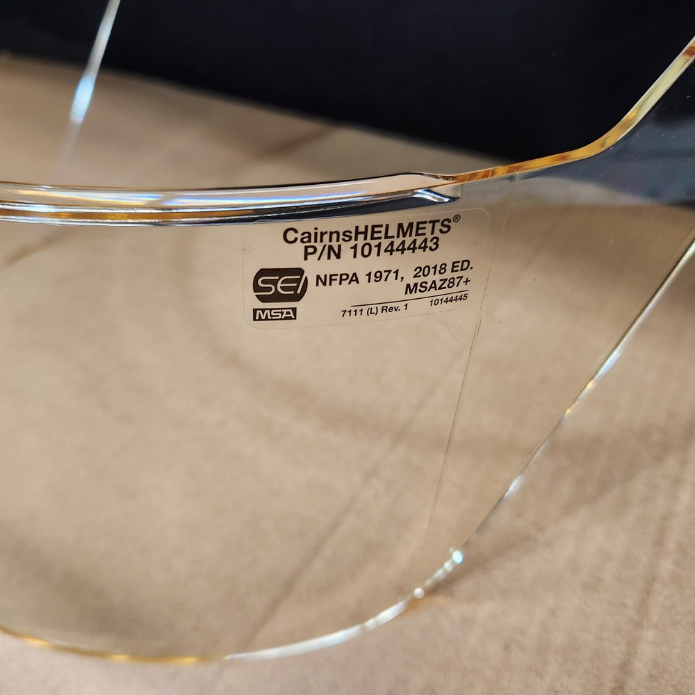 MSA CAIRNS 10144443 fire helmet replacement face shield