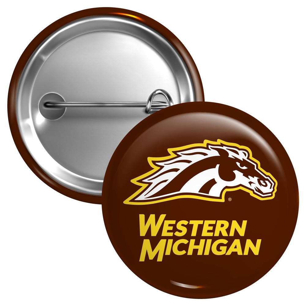 Western Michigan University Button Pin - 3 Size Options