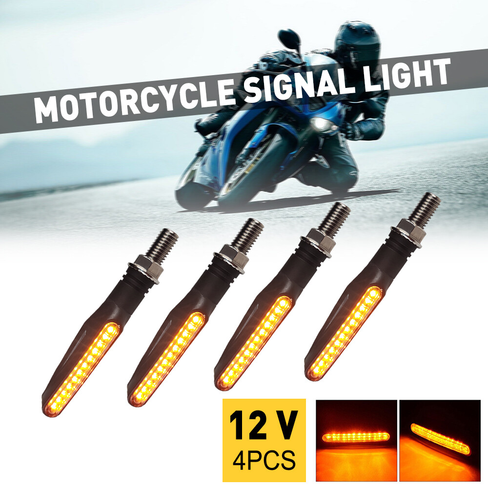 4PCS Led Motorcycle Turn Signal Indicator Blinker Amber Lights Universal Durable