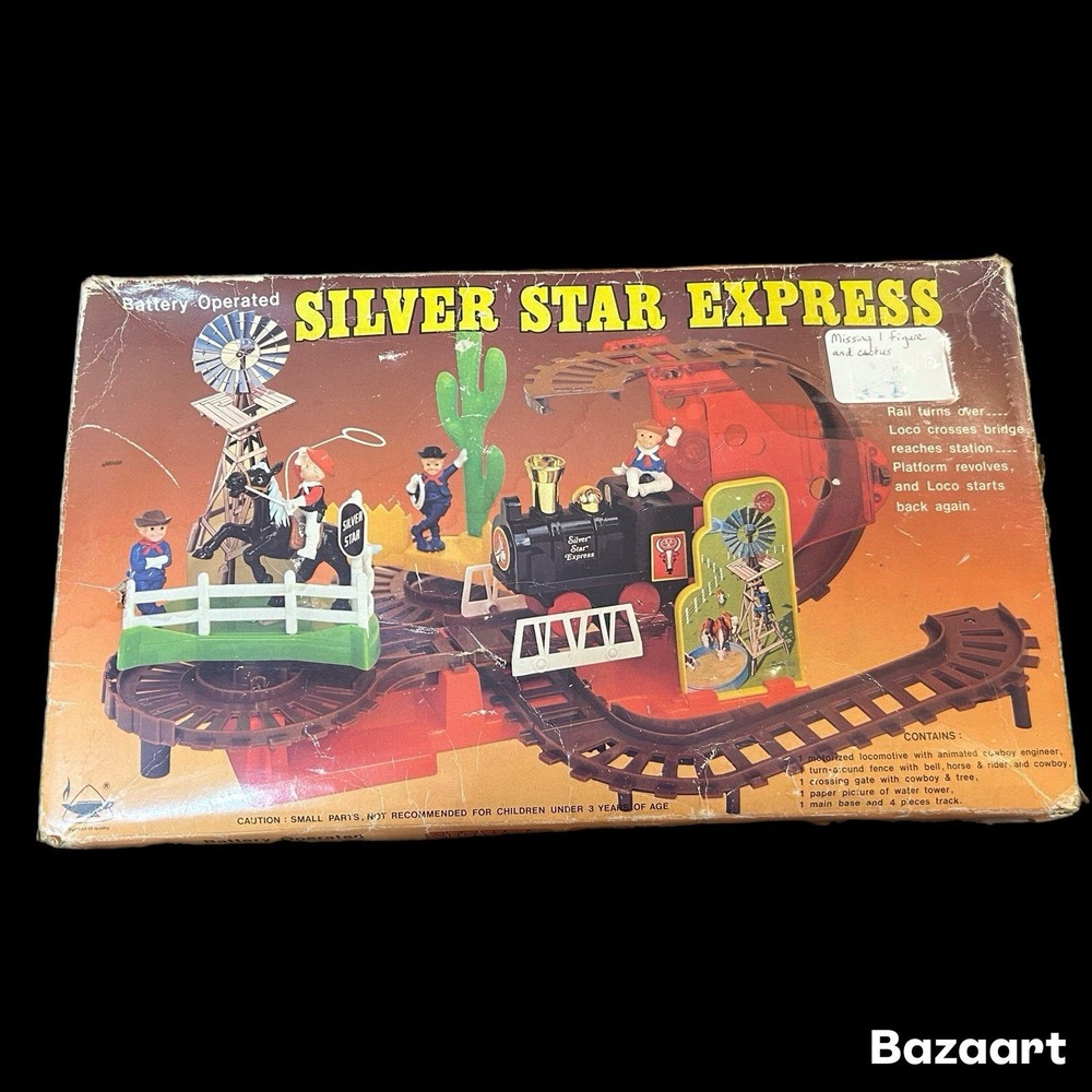 1970’s Woolworth’s Silver Star Express Battery Power Flip Train Set *READ*