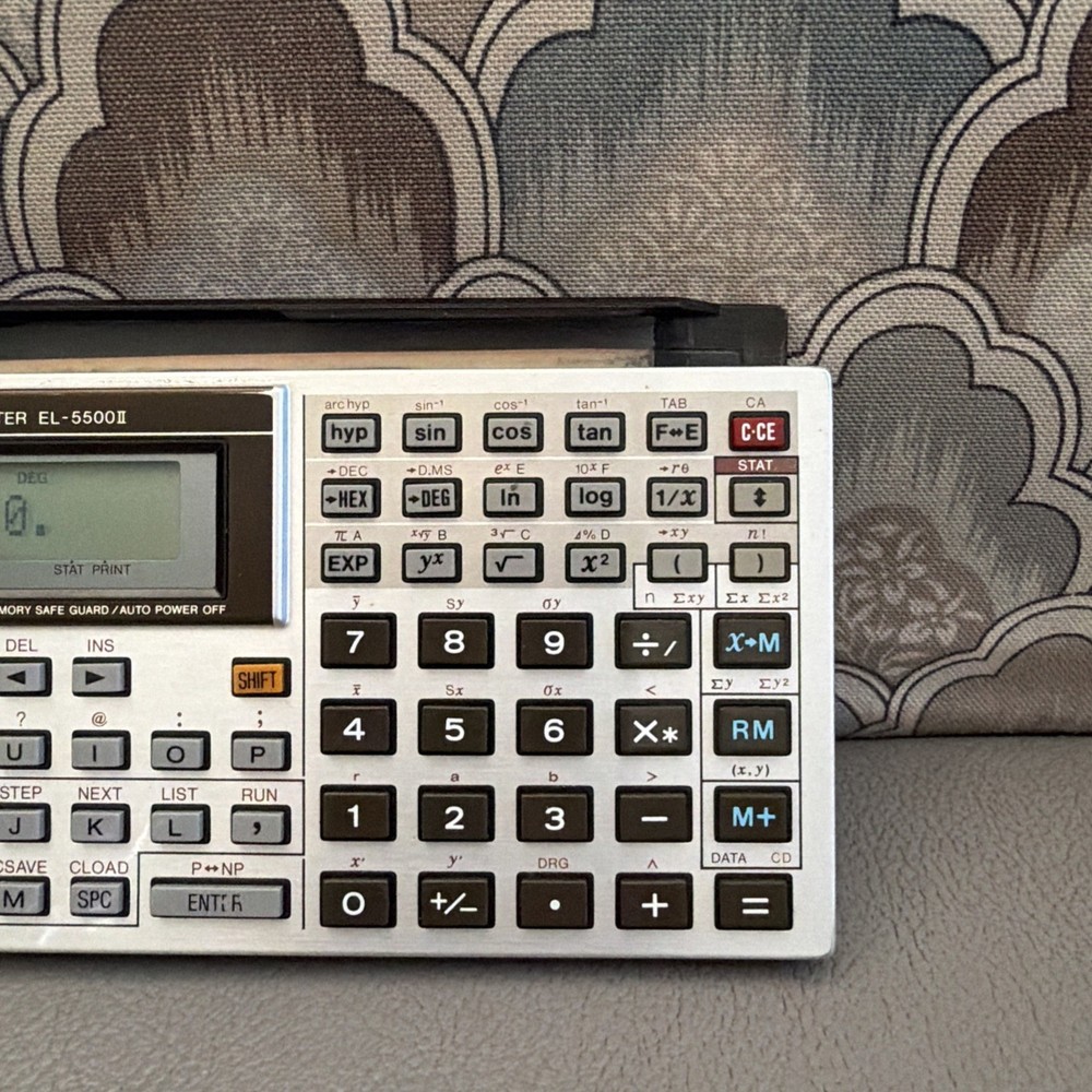 Vintage Sharp EL-5500II With Textbook Scientific Computer Working