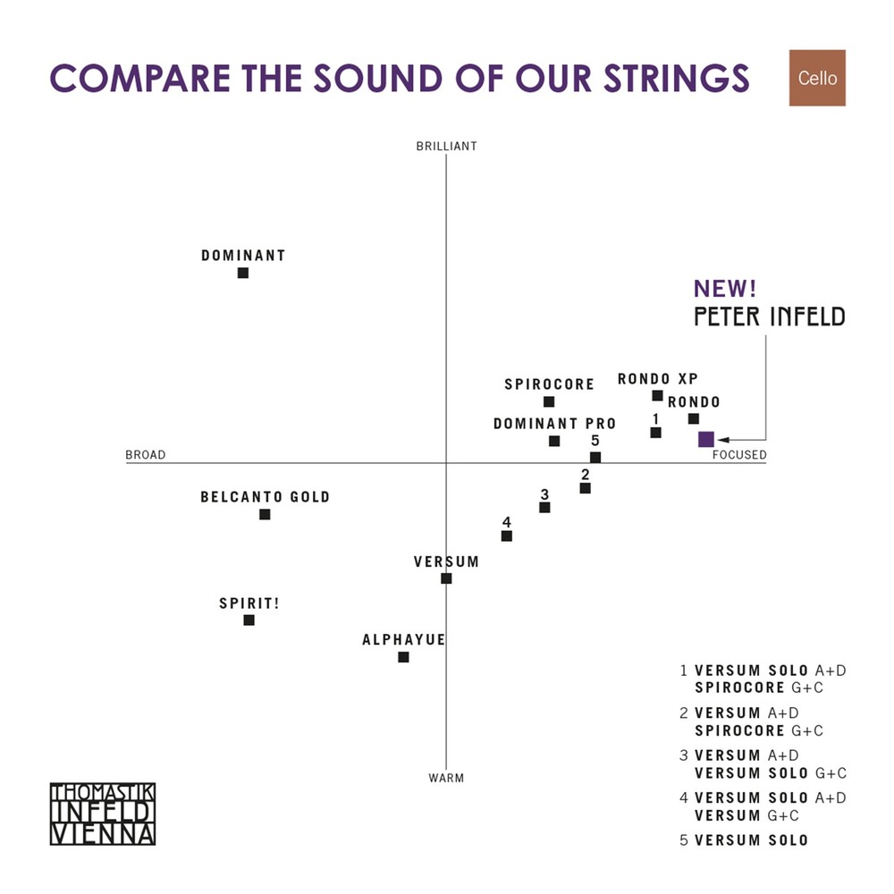Thomastik-Infeld Peter Infeld Cello D-String - Flexible with Medium Tension 14