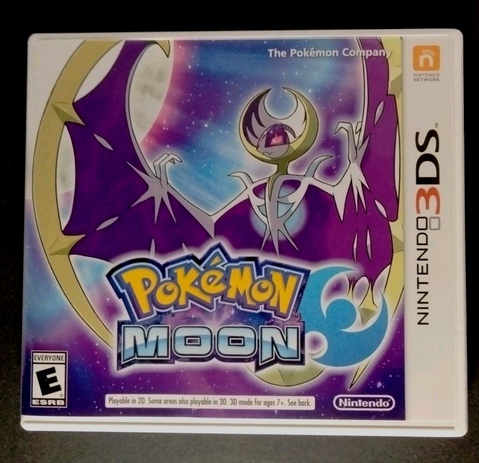 Pokemon Moon Nintendo 3ds Authentic Box Case Artwork ONLY