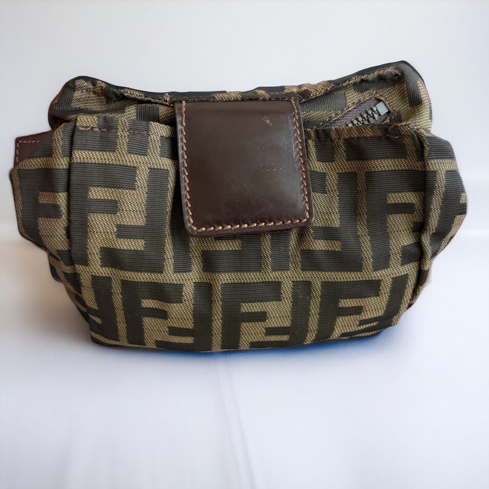 Fendi Zucca Pouch Accesary Purse Authentic