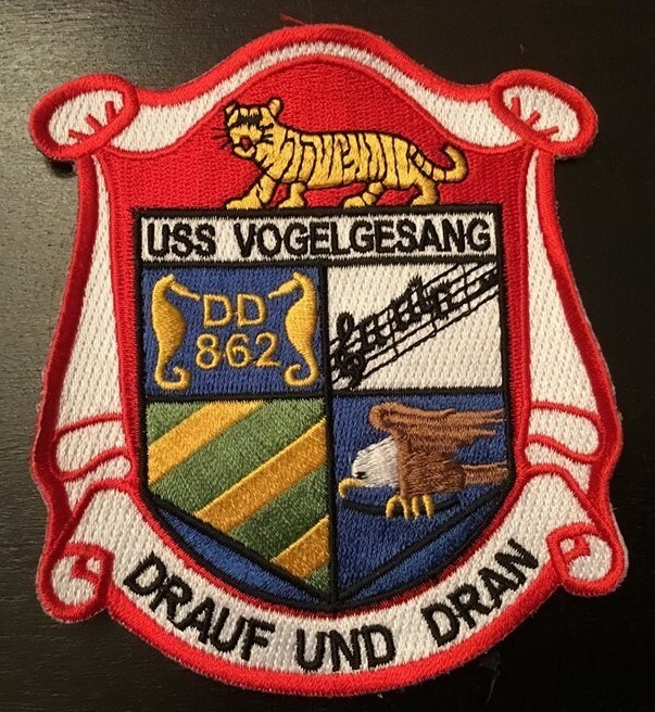 USS VOGELGESANG DD-862 Logo Patch - Free Shipping