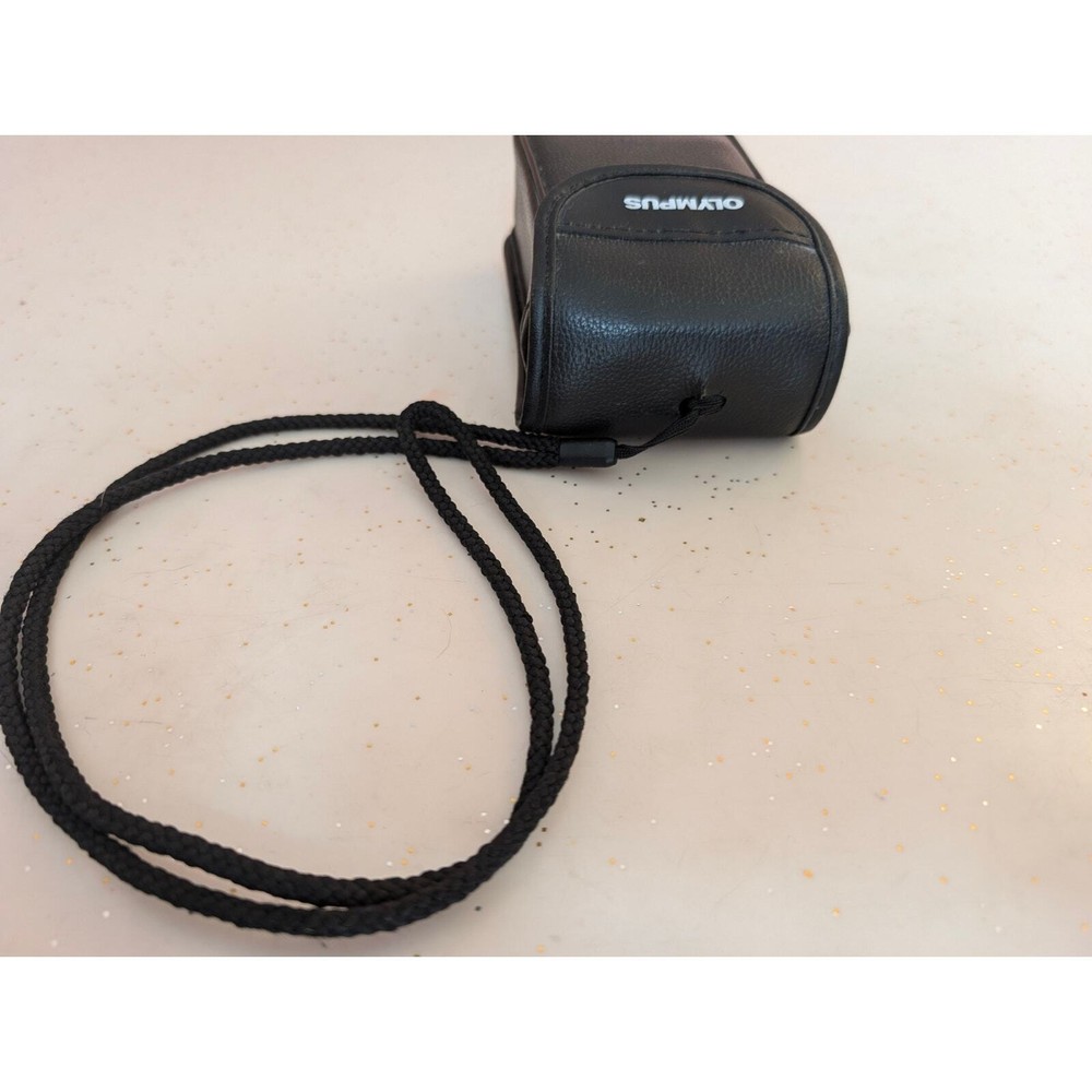 Olympus Trip MD3 35mm Camera Black Strap Leather Case Not Tested