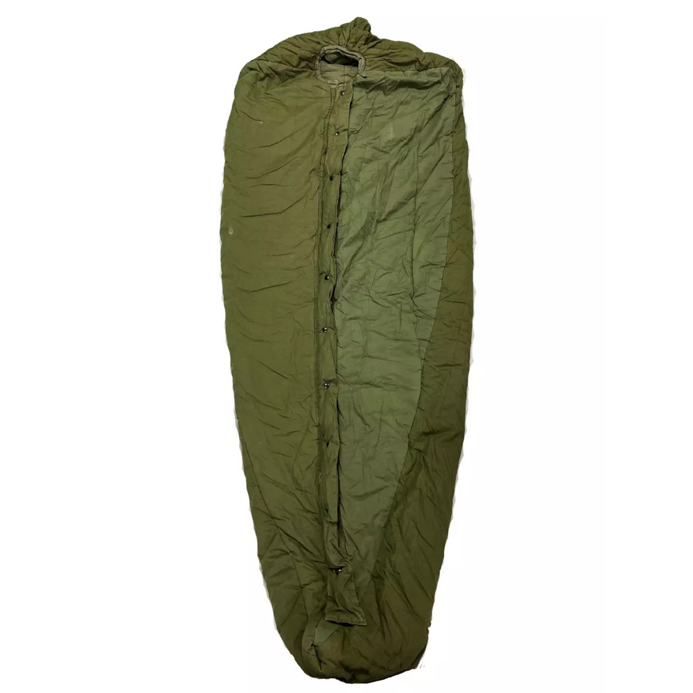 Olive Drab Intermediate Down Mummy Sleeping Bag – Used Serviceable *mocinc.1982*