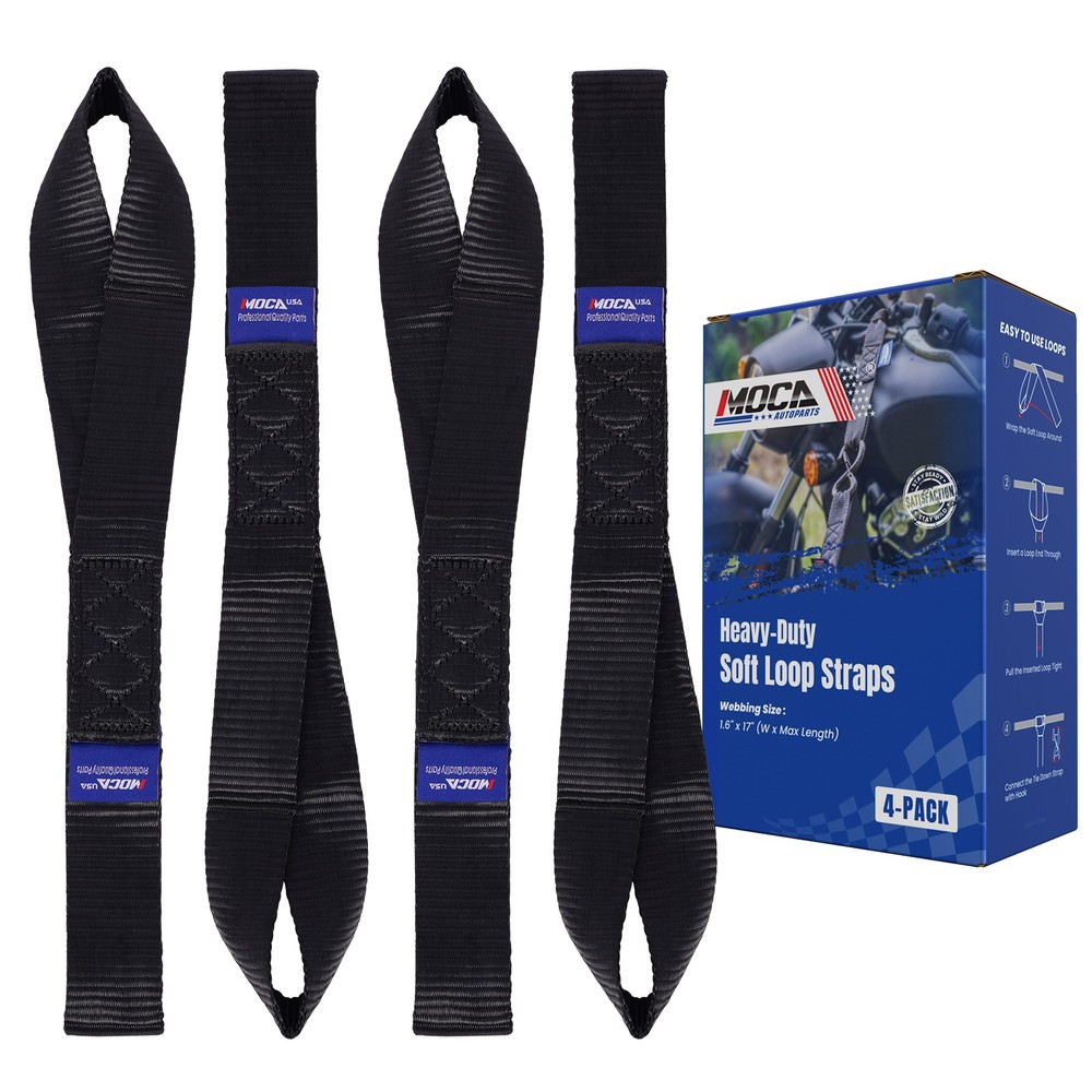 Heavy Duty Tie Down Kit - 10643 Lbs Breaking Strength Tie Down Straps 1.6" x 17'