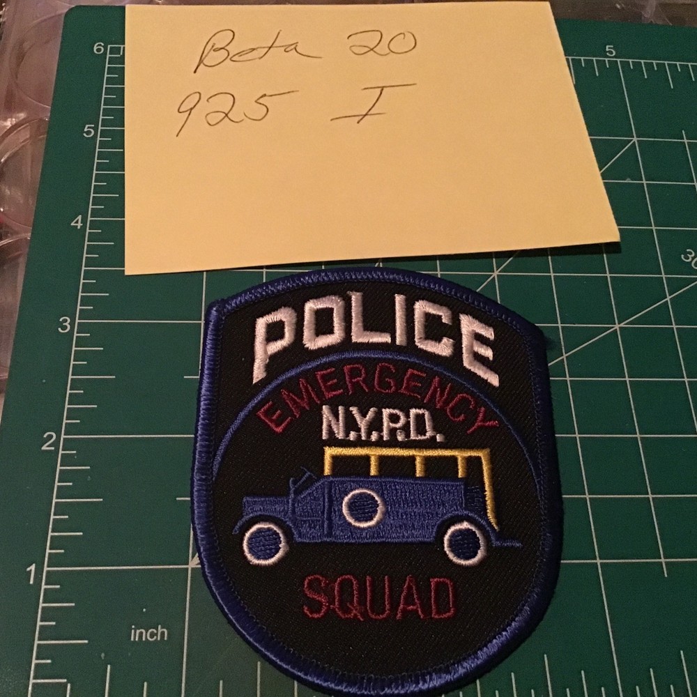 NYPD Emergency Squad American Flag patch