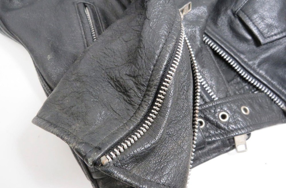 Harley Eagle Patch Leather Biker Jacket (aftermarket)