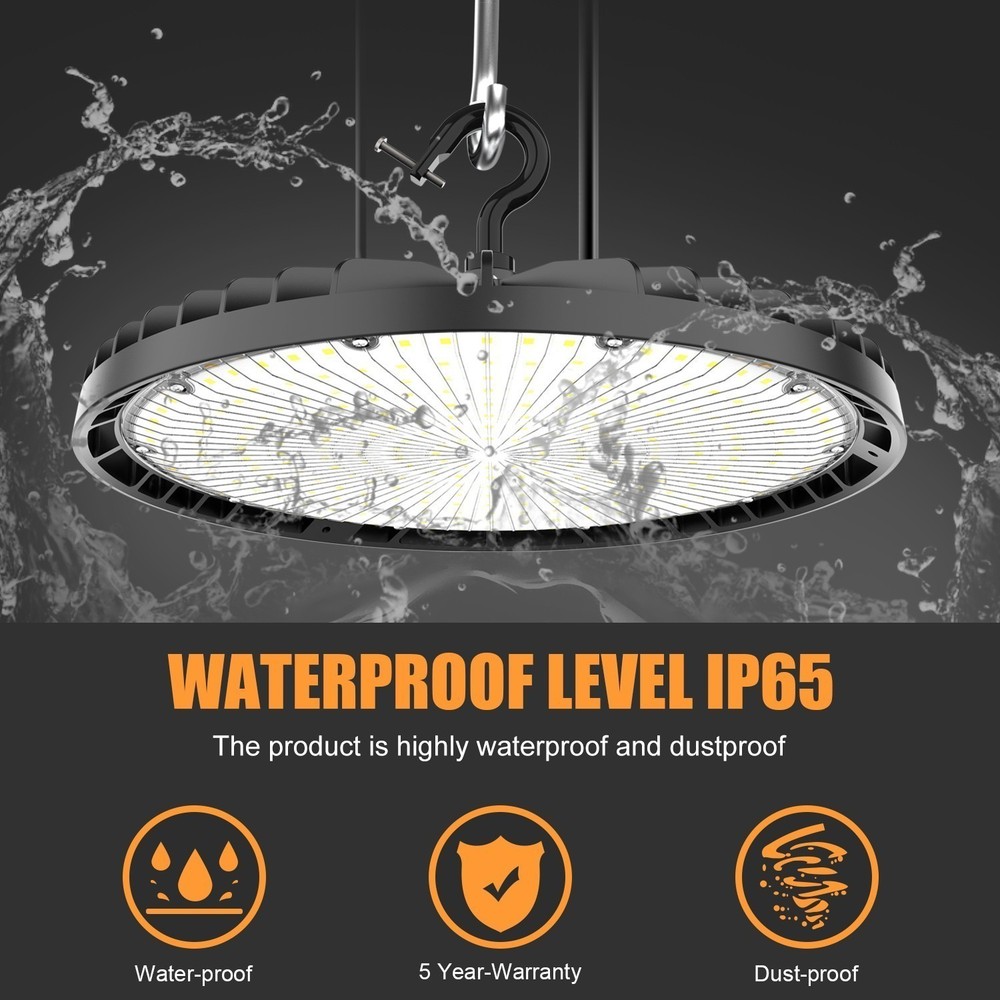 【Upgraded】150W Led High Bay Light Commercial Warehouse Lighting 0-10V Dimmable