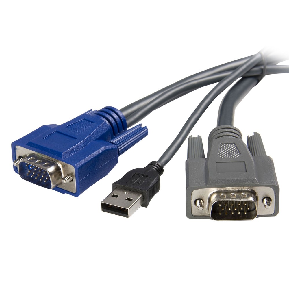 StarTech.com 6 ft Ultra-Thin USB VGA 2-in-1 KVM Cable (SVUSBVGA6) 6 ft / 2m