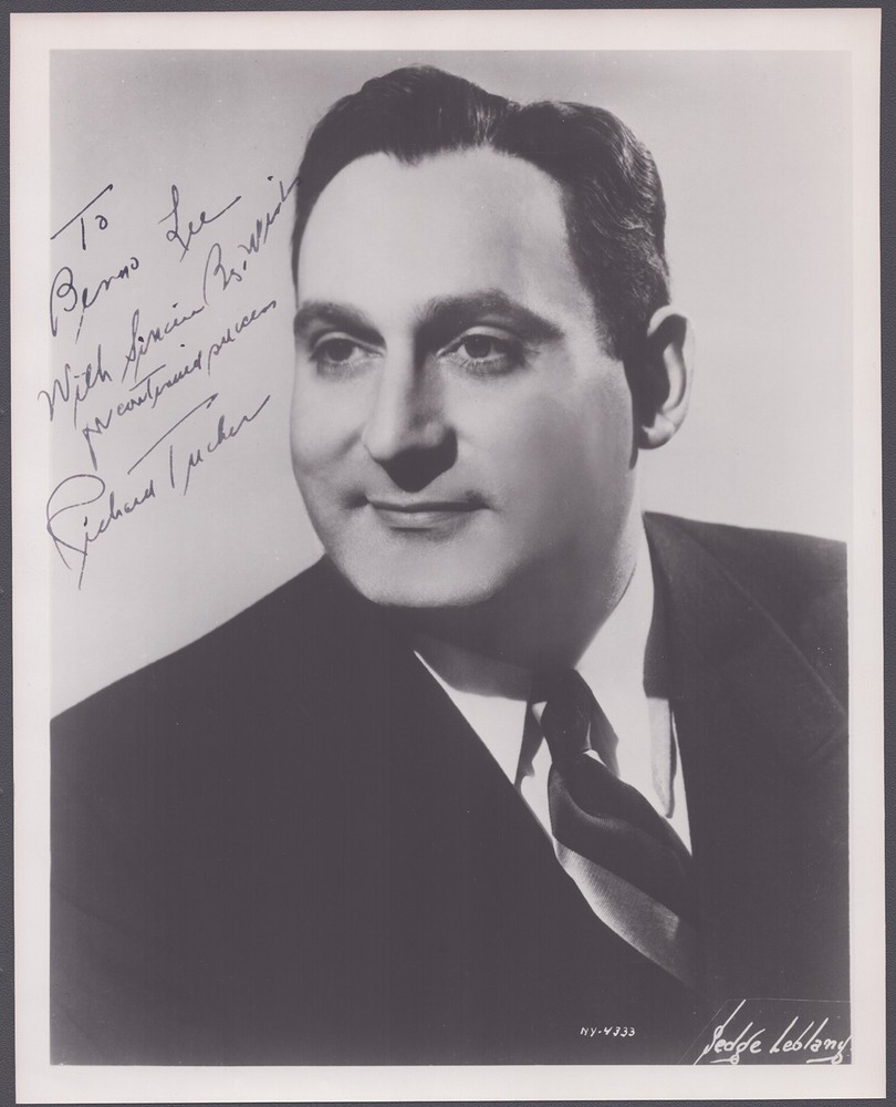 RICHARD TUCKER - AUTOGRAPHED INSCRIBED PHOTOGRAPH