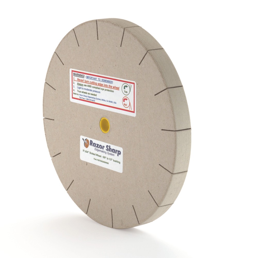 Razor Sharp Edgemaking 8in Slotted Polishing Wheel