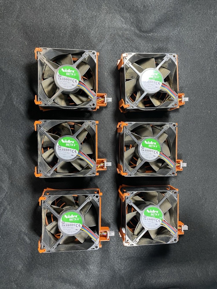 6x Nidec Beta V TA350DC Server Cooling Fans Tested Working