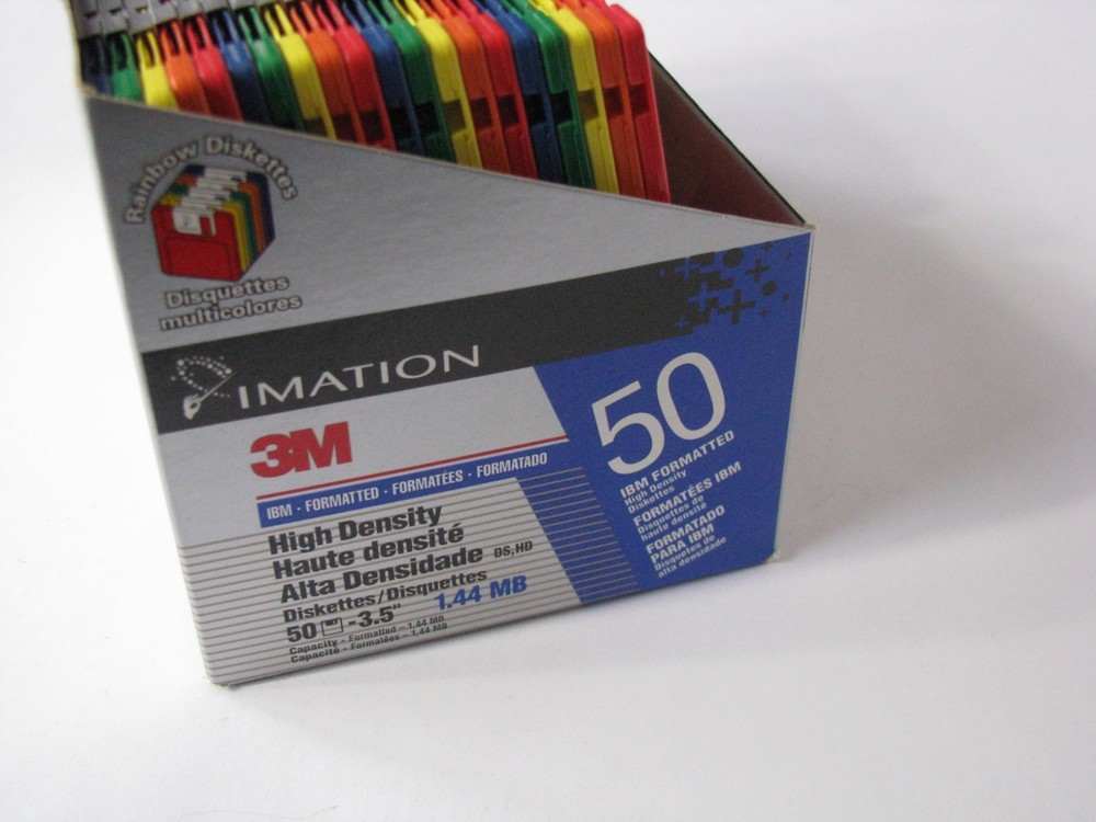 42pc Lot Set Count Pack 3M Imation IBM Formatted 3.5" Floppy Diskettes Rainbow