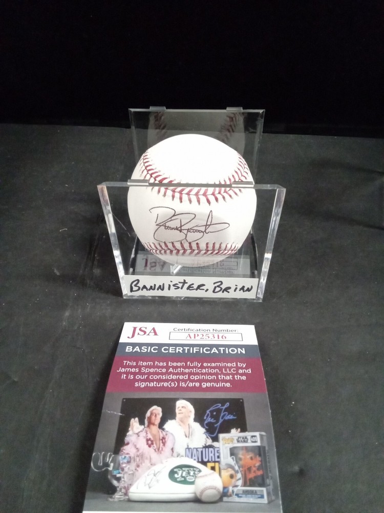 Brian Bannister Signed OML Baseball Mets Royals Red Sox JSA Certified-#